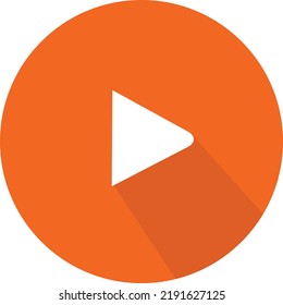 flat bold style concept illustrated icon of play 