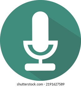 Flat Bold Style Concept Illustrated Icon Of Mic   