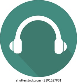 flat bold style concept illustrated icon of headphone