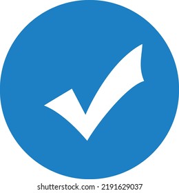 flat bold style concept illustrated icon of tick 