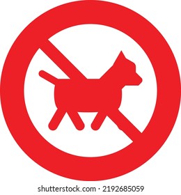 concepto de estilo negrita plano icono ilustrado de no perros
