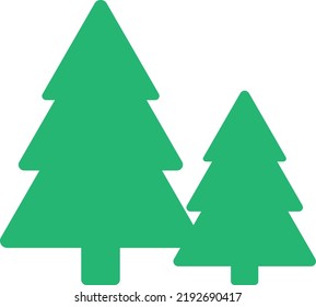 flat bold style concept illustrated icon of trees 