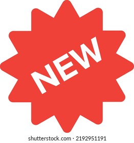 flat bold style concept illustrated icon of new badge 