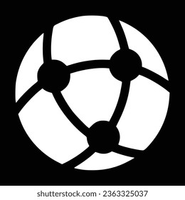 flat bold style concept illustrated icon of network globe