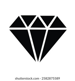 flat bold style concept illustrated icon of diamond icon
