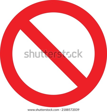 flat bold style concept illustrated icon of blocked 