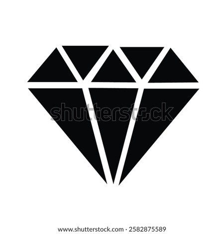 flat bold style concept illustrated icon of diamond icon