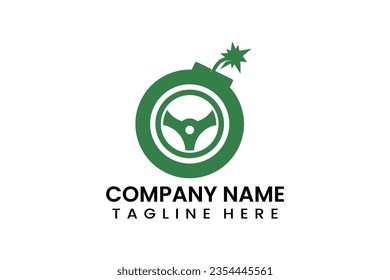 Flache Bombenentreiber Symbol Symbol Logo Vorlage Vektorgrafik