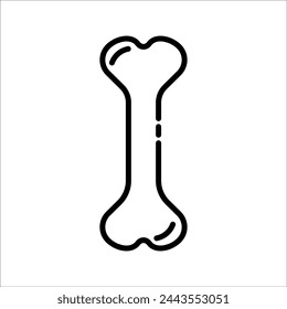 Flat bone icon. High quality human body single outline symbol for web design or mobile app. Bone thin line sign for design logo, visiting card, etc. Outline bone pictogram