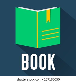 flat book design. vector illustration concept