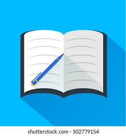 flat book design. vector illustration concept