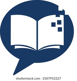 Flat Book Education Logo Design