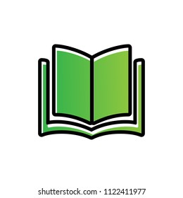 Flat book icon