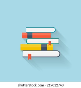 Flat book icon