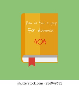 Flat book icon. How to find a page in Internet. Network unusual guide.Vector illustration