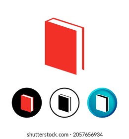 Flat Book Icon Illustration Flat Design