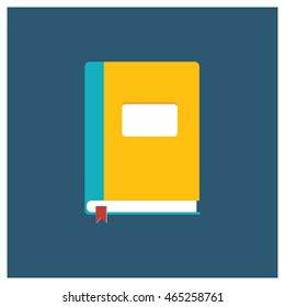 Flat Book Icon. Flat icon modern design style vector illustration concept.