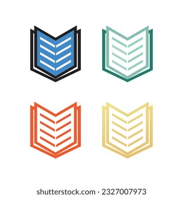 Flat Book icon set. symbol vector Illustration.