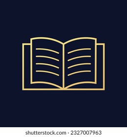 Flat Book icon symbol vector Illustration.