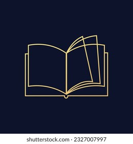 Flat Book icon symbol vector Illustration.