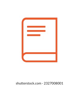 Flat Book icon symbol vector Illustration.