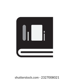 Flat Book icon symbol vector Illustration.