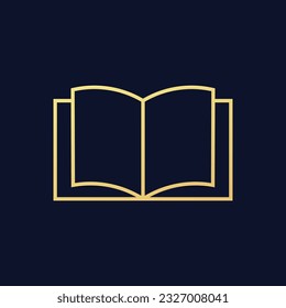 Flat Book icon symbol vector Illustration.