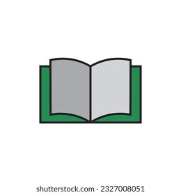 Flat Book icon symbol vector Illustration.