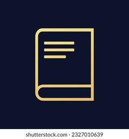 Flat Book icon symbol vector Illustration.