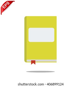 flat book icon, vector education icon, isolated book icon