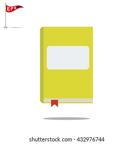 flat book icon, vector education icon, isolated book icon