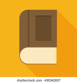 Flat book icon, vector eps10 illustration