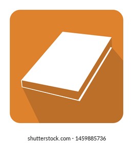 Flat book icon vector illustration with color background 