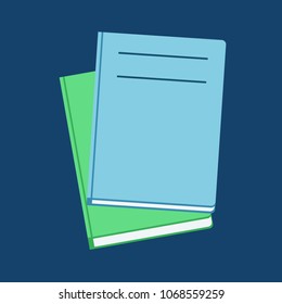 Flat book illustration, icon