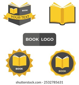 flat book logo set template collection vector design
