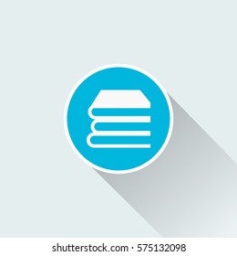 flat book pile icon