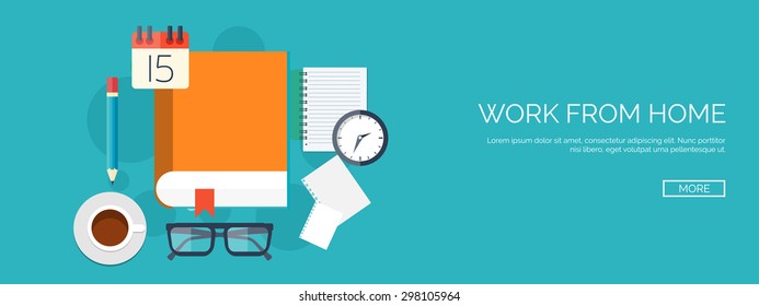 Flat book. Study and work. Education and distance learning.