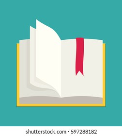 Flat book, vector eps10 illustration