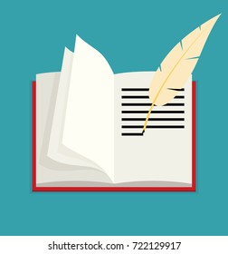 Flat book, vector eps10 illustration