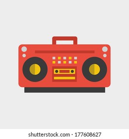 Flat boombox icon