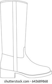 Flat Boot Technical Drawing