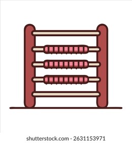 Flat border object icon modern design concept isolated