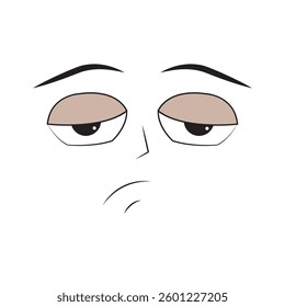 Flat boring expression emote avatar