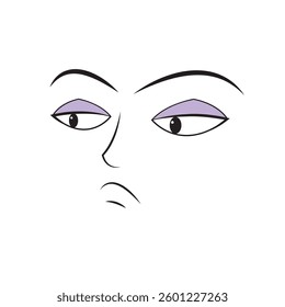 Flat boring expression emote avatar
