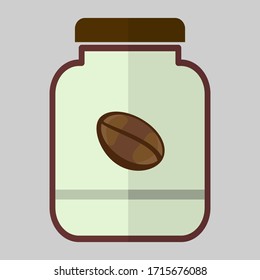 
Café de diseño plano y biberón. ilustración de una botella de café o un vaso.