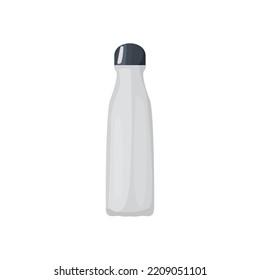 flat bottle design over white