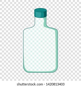 Flat bottle icon. Cartoon illustration of flat bottle vector icon for web design