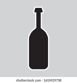 flat bottle icon design vector illustration
