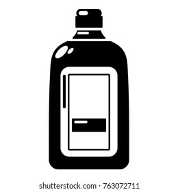 Flat bottle icon. Simple illustration of flat bottle vector icon for web