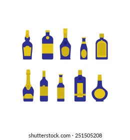 Flat bottle set